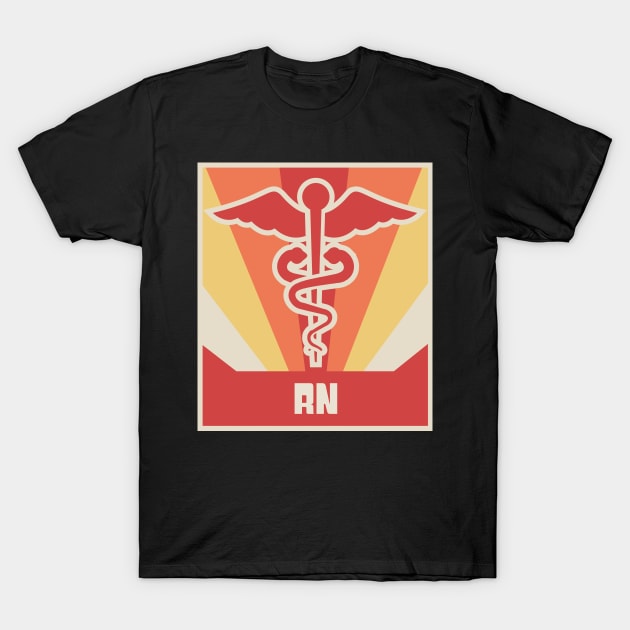 Vintage Cadeuces | RN Registered Nurse Nursing Gift T-Shirt by MeatMan